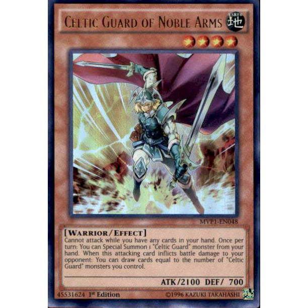 YuGiOh 1st Ed Celtic Guard of Noble Arms Secret Rare MVP1-ENS48